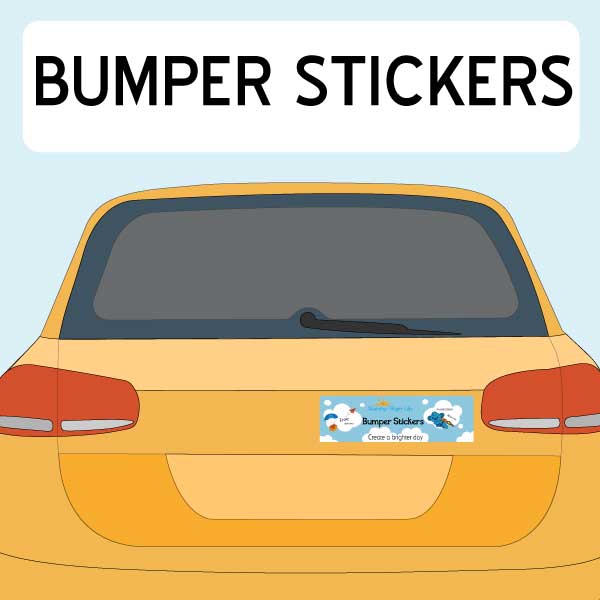 bumper sticker on car